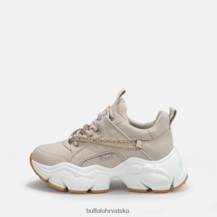 bež sa zlatnim lancem Buffalo binary chain trainer low vegan |tenisice TDD6T348